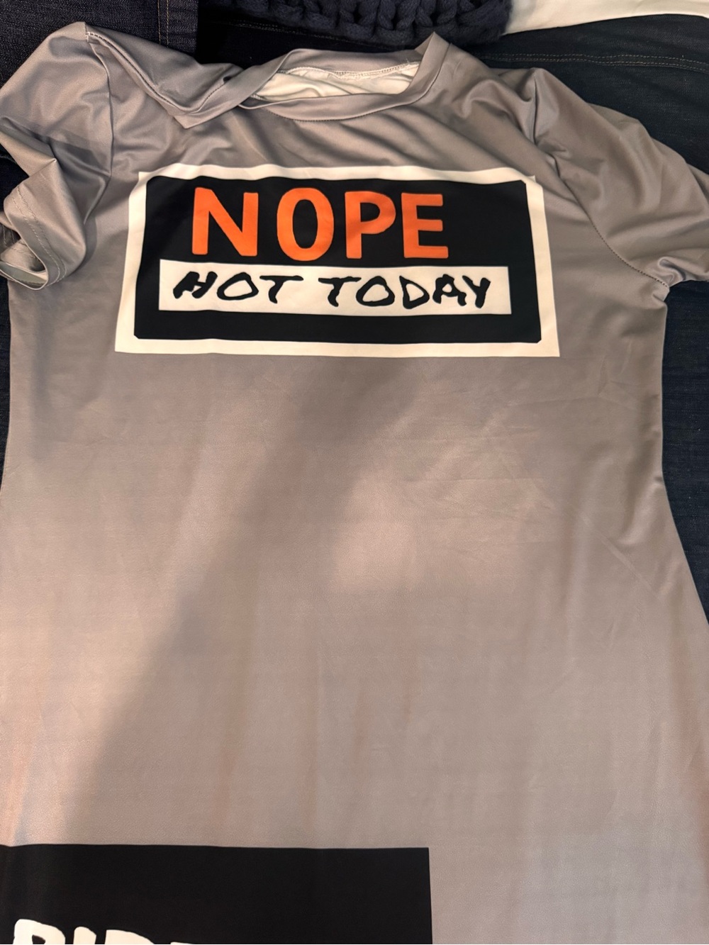 NOPE "Not Today" Graphic Grey Women’s dress